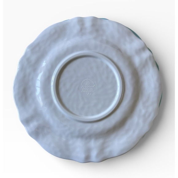 Le Cadeaux "Allegra" Turquoise Set Of 4 Dinner Plates Melamine BPA Free - Picture 3 of 9